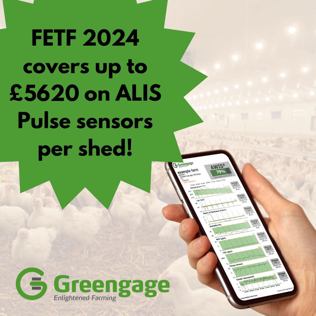 Exciting news for farmers! Greengage's state-of-the-art ALIS Pulse pig and poultry technology is now supported by the FETF 2024 subsidies. Our sophisticated environmental and welfare monitoring systems meet the fund's eligibility criteria. This opportunity significantly reduces costs for farmers looking to enhance efficiency and animal welfare with cutting-edge technology. Dive into the details of our eligible products and see how you can transform your farming operations with the FETF 2024 grants.